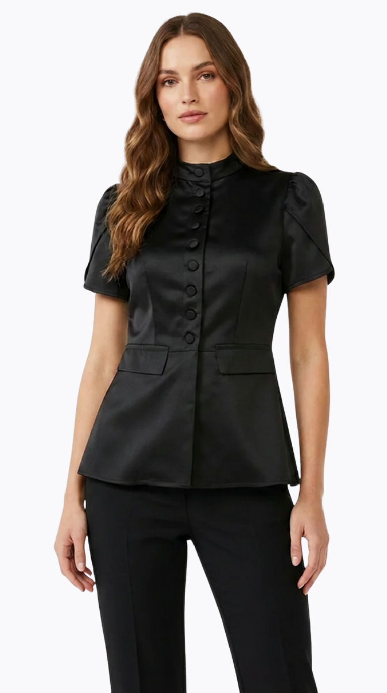 Refined Black Blouse