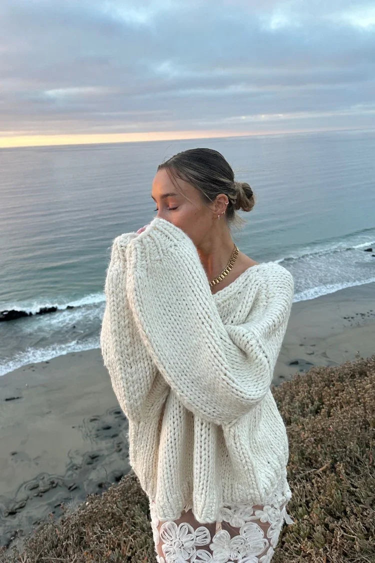 Jersey de punto grueso «Delvey Cream»