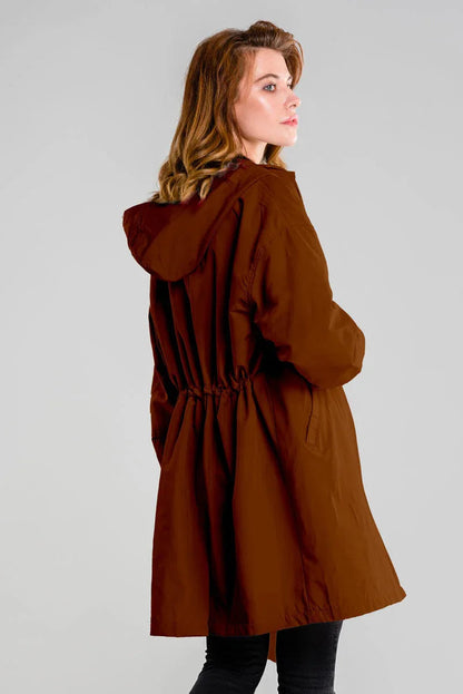 Earth | Parka Cortaviento Café