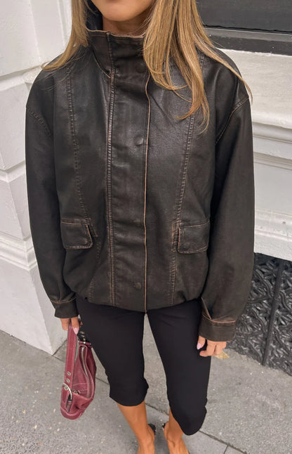 Chaqueta con cuello en embudo «Blakely Negro»