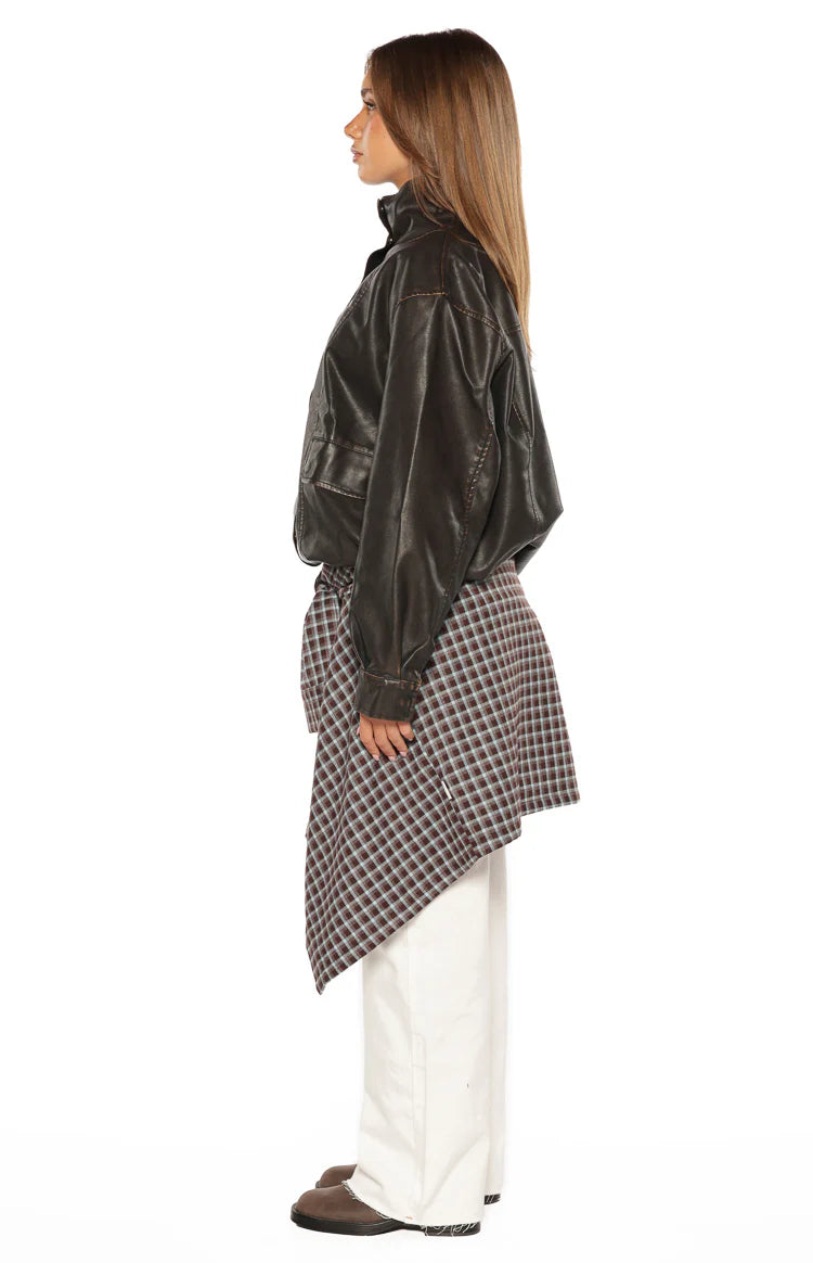 Chaqueta con cuello en embudo «Blakely Negro»