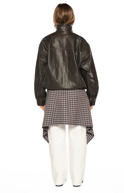 Chaqueta con cuello en embudo «Blakely Negro»