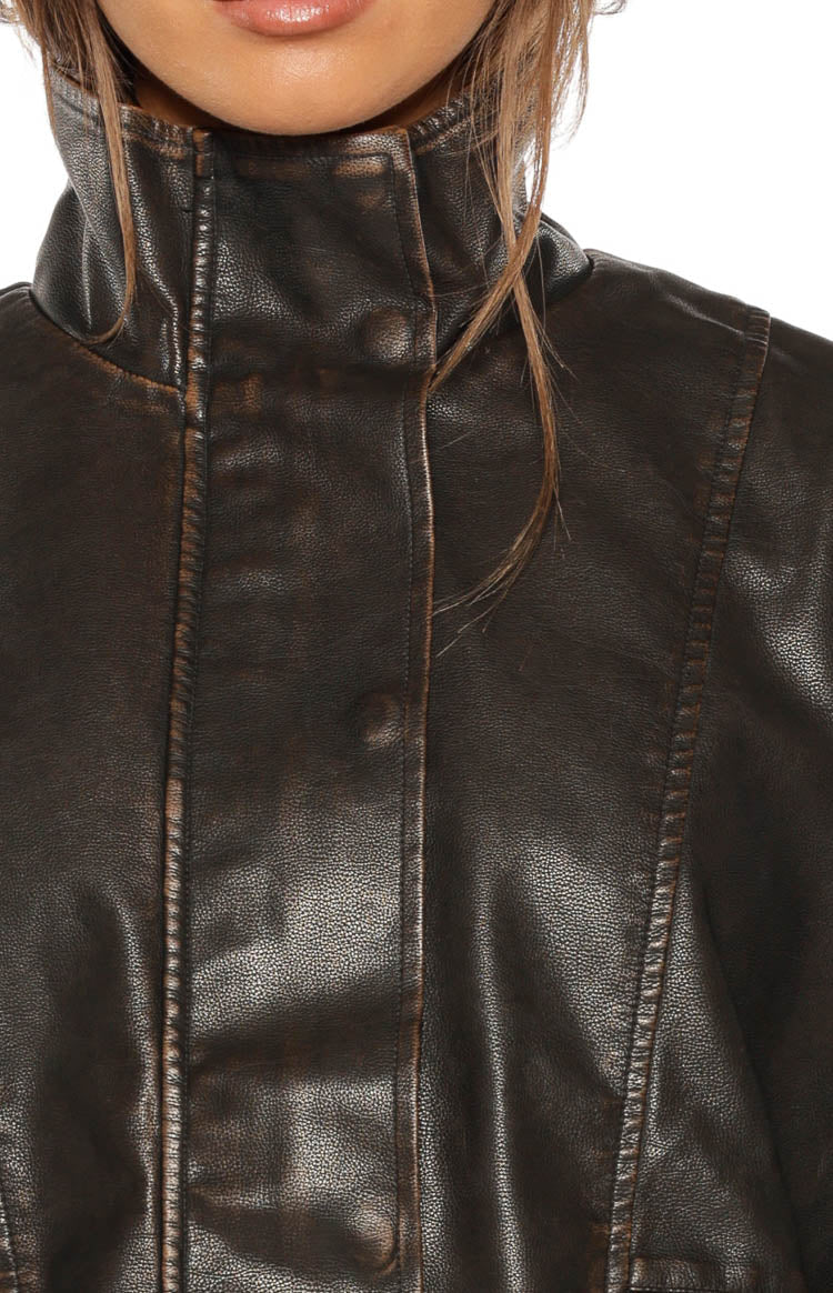 Chaqueta con cuello en embudo «Blakely Negro»