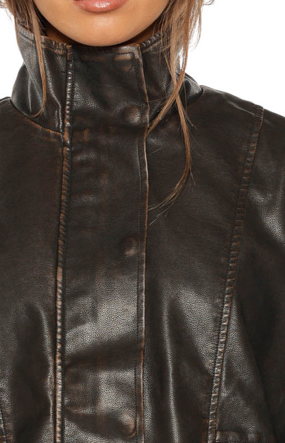 Chaqueta con cuello en embudo «Blakely Negro»