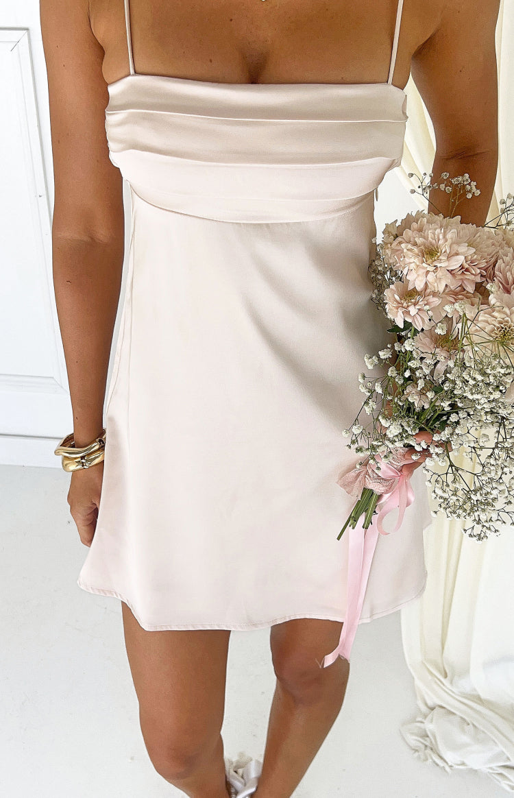 Minivestido crema Chantell