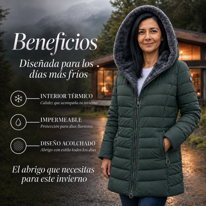 PARKA REBECA | ACOLCHADA  IMPERMEABLE Y CON INTERIOR TERMICO