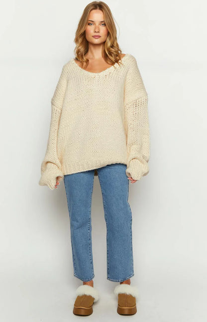 Jersey de punto grueso «Delvey Cream»