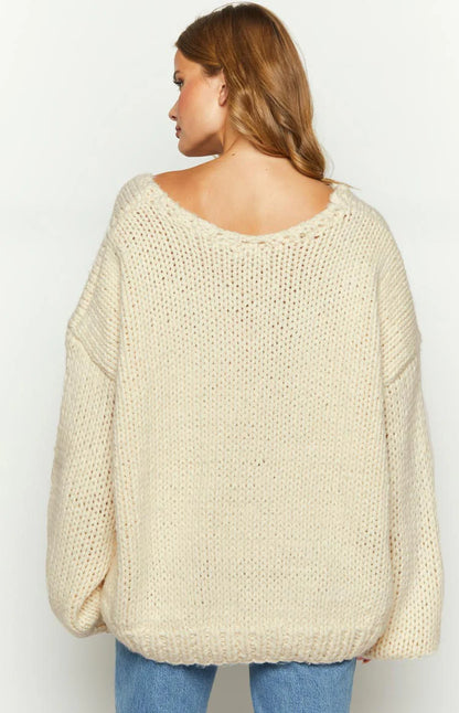 Jersey de punto grueso «Delvey Cream»