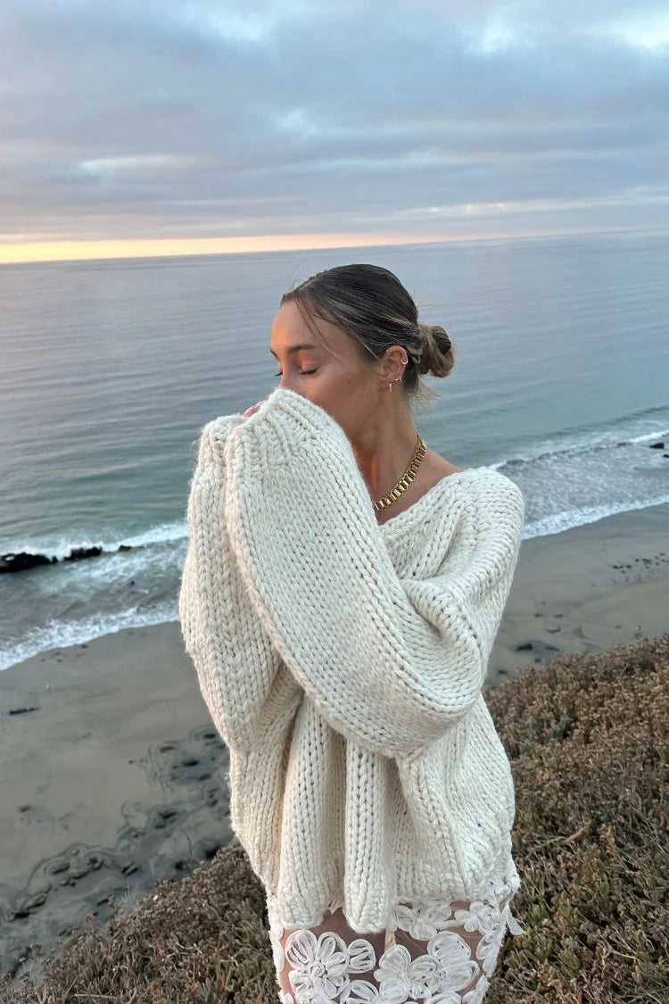 Jersey de punto grueso «Delvey Cream»