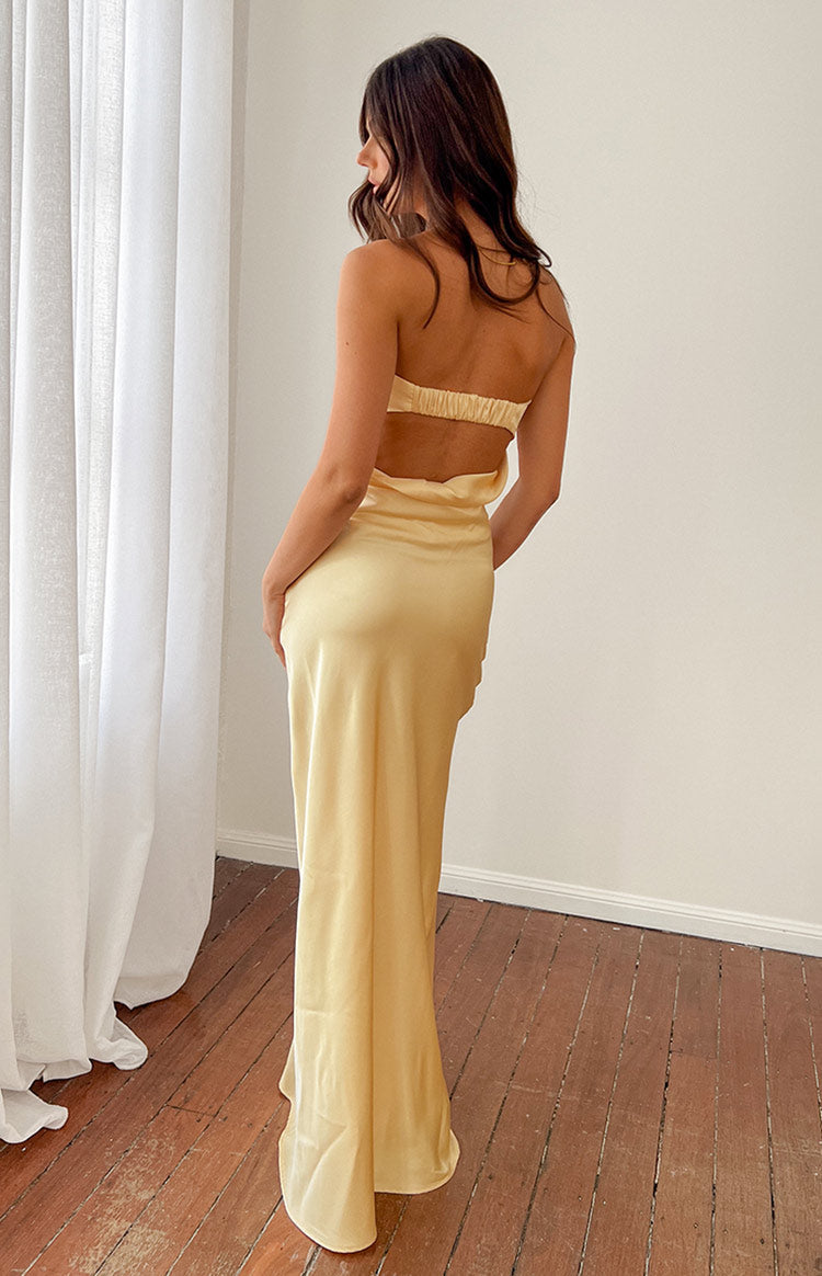 Vestido largo amarillo Maiah