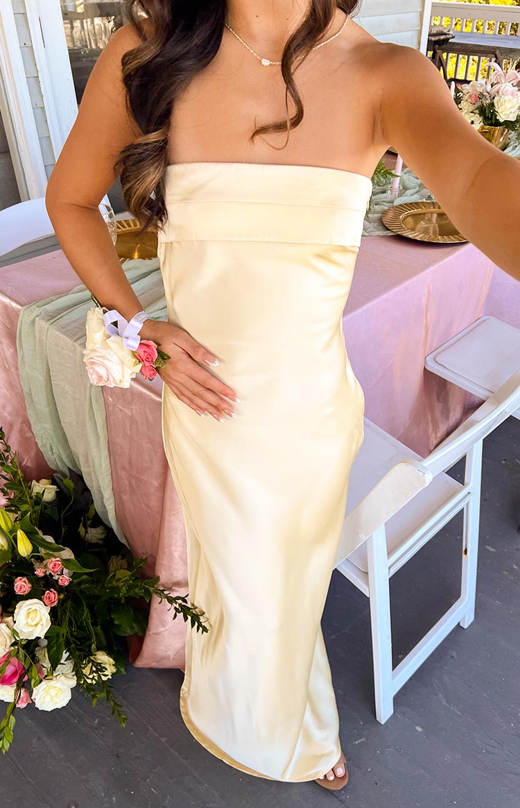 Vestido largo amarillo Maiah
