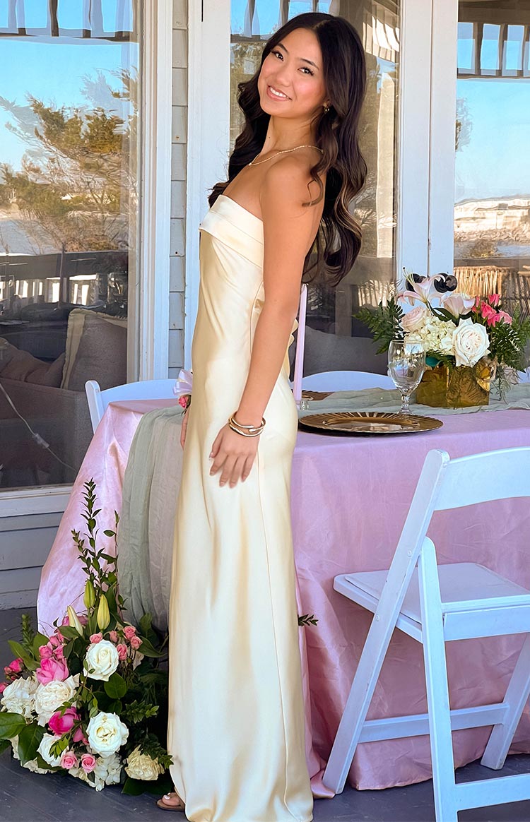 Vestido largo amarillo Maiah