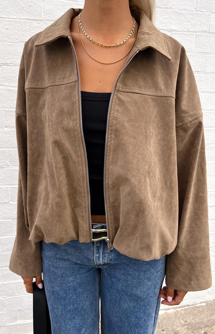 Chaqueta bomber con bajo abombado  «River Brown»
