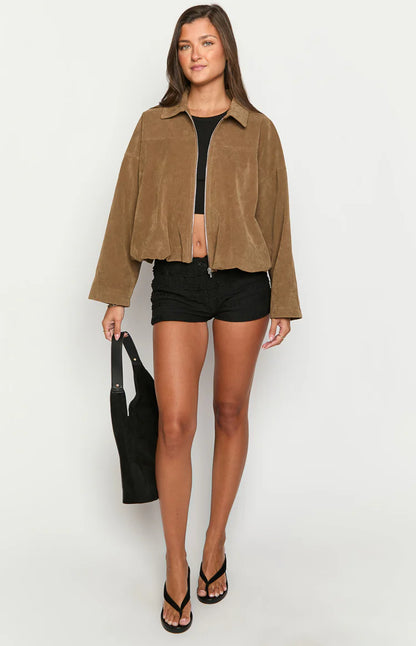 Chaqueta bomber con bajo abombado  «River Brown»