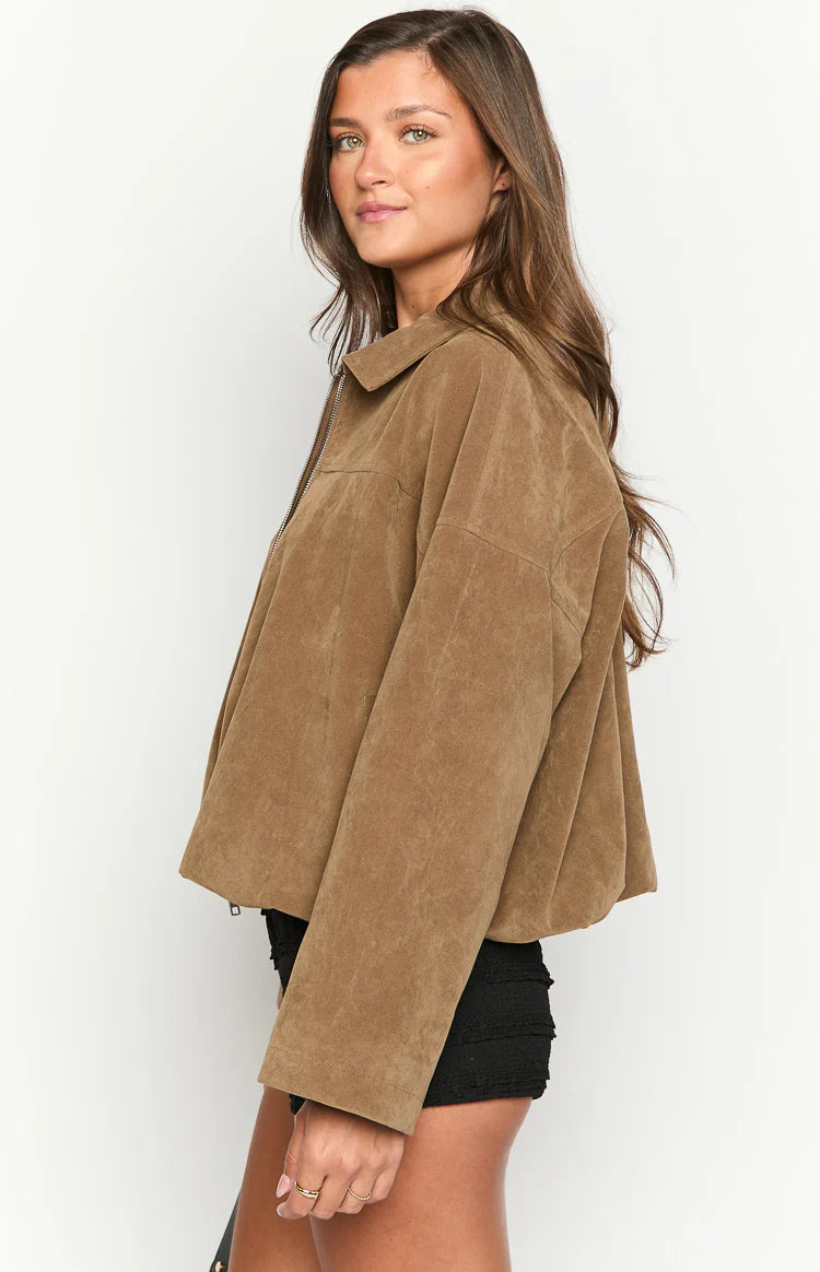 Chaqueta bomber con bajo abombado  «River Brown»