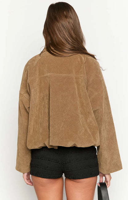 Chaqueta bomber con bajo abombado  «River Brown»