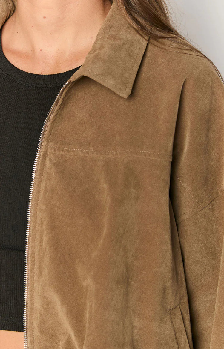 Chaqueta bomber con bajo abombado  «River Brown»