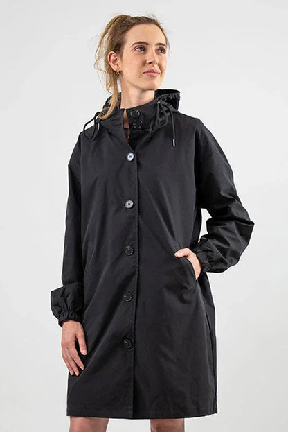 Midnight | Parka Cortaviento Negra