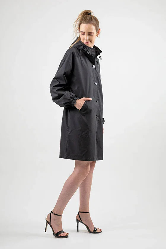 Midnight | Parka Cortaviento Negra